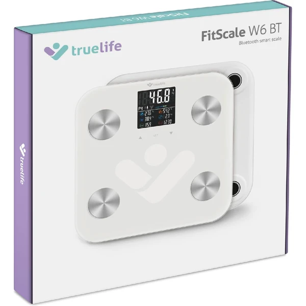 TrueLife FitScale W6 BT múdra váha biela - Inteligentné váhy - Obrázok 6401000J01