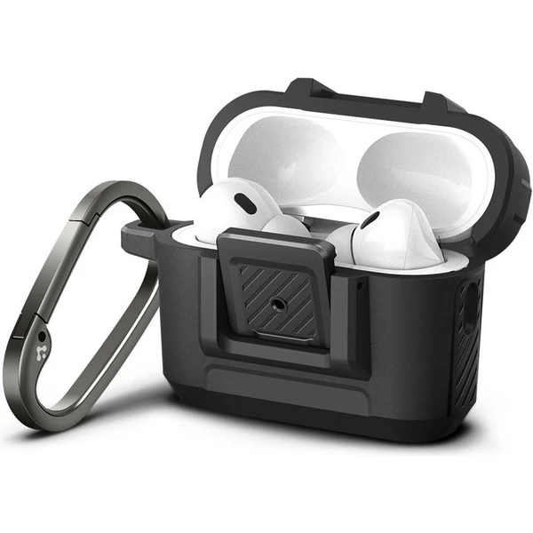 Spigen Lock Fit odolné puzdro Apple AirPods Pro 2 Gen. matne čierne - Puzdra - Obrázok 6405000J01