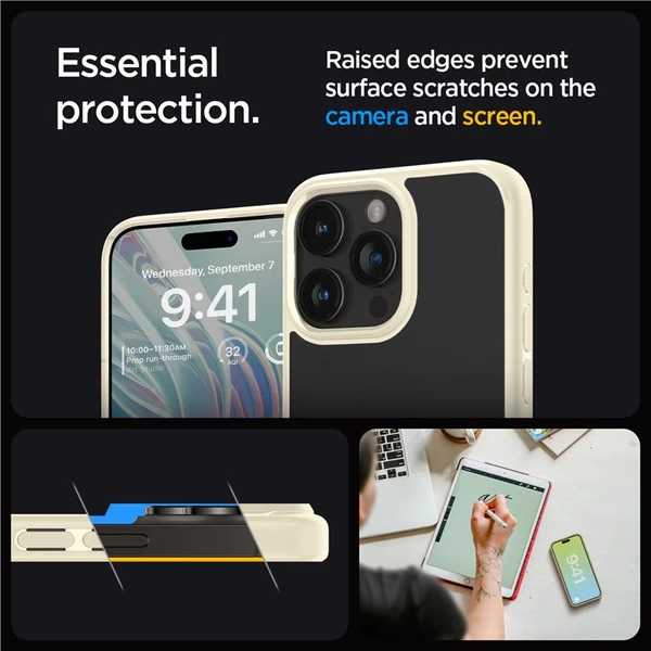 Spigen Ultra Hybrid kryt iPhone 15 Pro béžový - Puzdra - Obrázok 6409000601