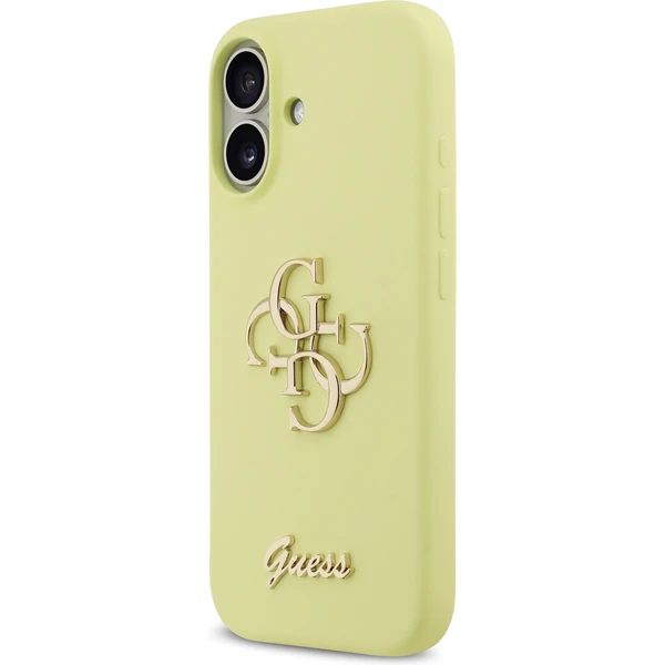 Guess Liquid Silicone 4G Metal Logo kryt iPhone 17 žltý - Puzdra - Obrázok 640cd2b826444a7b815a48c54cdd5bc5