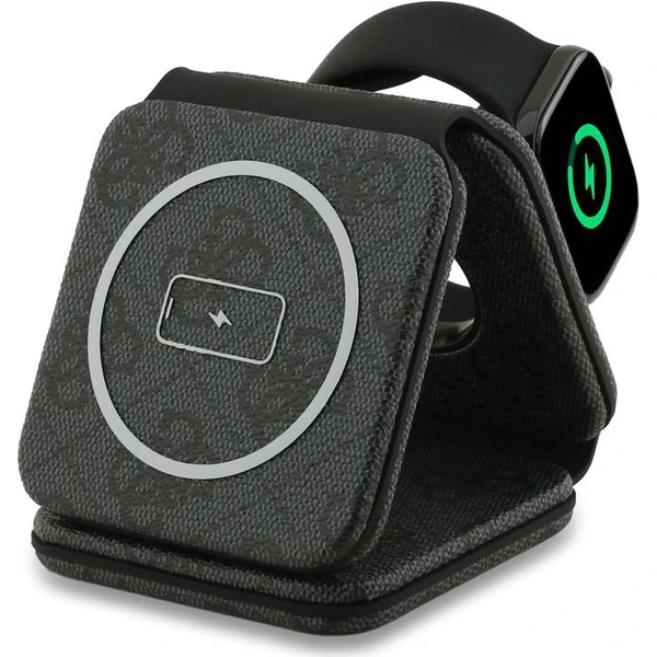 Guess PU 4G MagSafe bezdrôtová nabíjačka 3v1 čierna - Nabíjačky - Obrázok 6421460c3b0447b2bdcfcecb388e297d