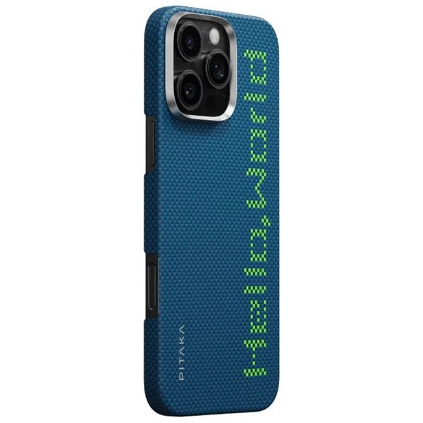 Pitaka Tactile Woven Case kryt iPhone 16 Pre Hello World - Puzdra - Hlavný obrázok