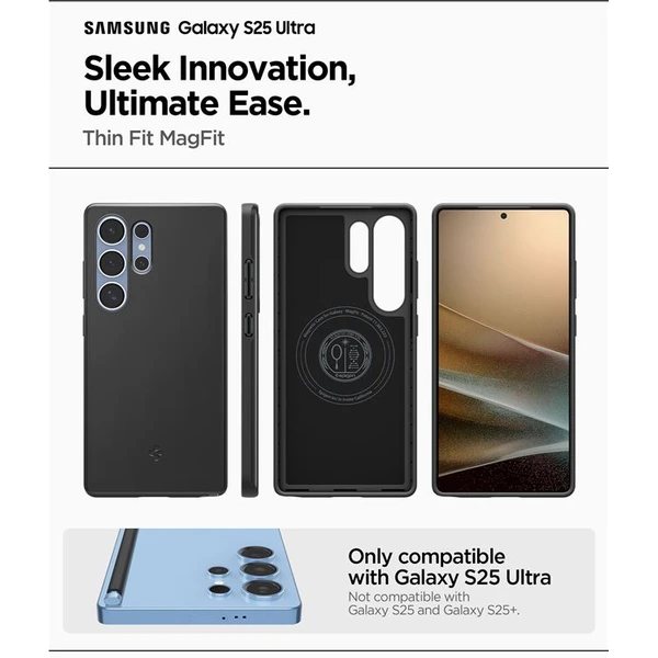 Spigen Thin Fit MagSafe kryt Samsung Galaxy S25 Ultra čierny - Puzdra - Obrázok 64401a586c864874af37475517afb953