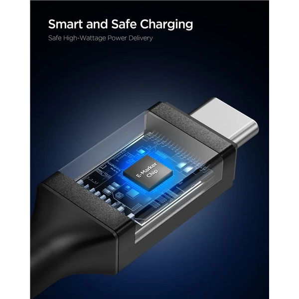 Spigen Essential USB-C/USB-C napájací kábel 100W 2m čierny - Káble a redukcie - Obrázok 64442ff658a04edda18ba6cfa367e99e
