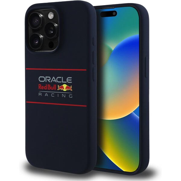 E-shop Oracle Red Bull Racing Silicone Horizontal Logo MagSafe kryt iPhone 15 Pro Max modrý