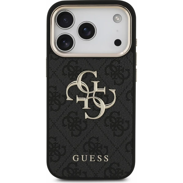 Guess PU 4G Metal Logo Strap Zadný kryt pre iPhone 18 Pro Black - Puzdra - Obrázok 64568281e322494792c9af27d7754db1