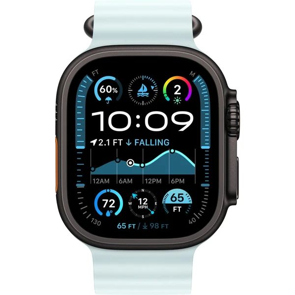 Apple Watch 49/44/45/46mm ľadovo modré predĺženie oceánskeho remienka s čiernym titánom - Remienky - Obrázok 6469000L01