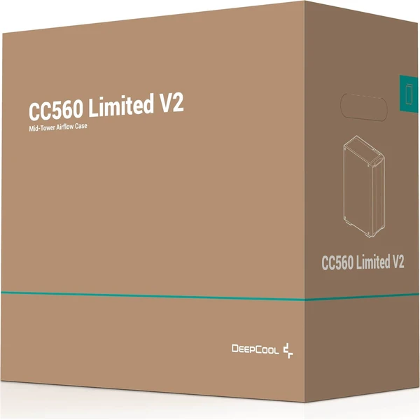DEEPCOOL CC560 LIMITED V2 Priehľadná bočnica čierna - Počítačové skrine - Obrázok 646O000K01
