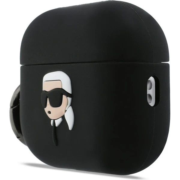 Karl Lagerfeld 3D Logo NFT Karl Head silikónové puzdro AirPods Pro 3 čierne - Puzdra - Obrázok 64790b61bafd4f1f8c47fa341b8094a2