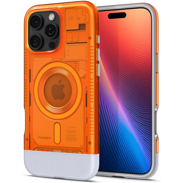 Spigen Classic C1 MagSafe kryt iPhone 16 Pro tangerine