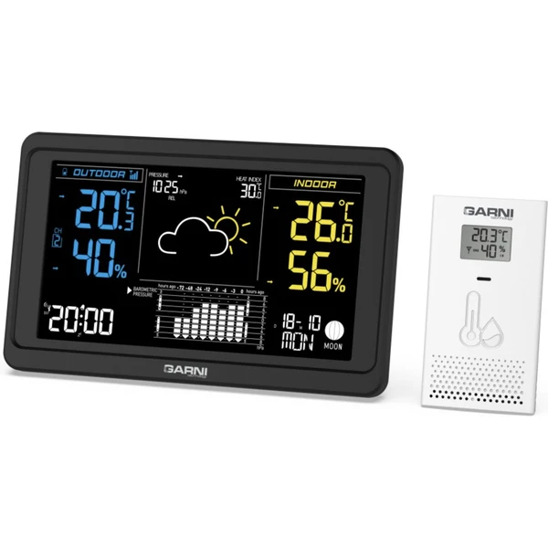 GARNI 618B Precise Meteorologická stanica čierna - Meteorologické stanice - Obrázok 64D5000N01