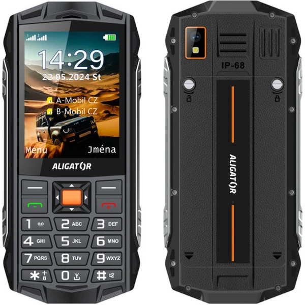ALIGATOR R45 eXtremo čierno-oranžový - Mobilné telefóny - Hlavný obrázok
