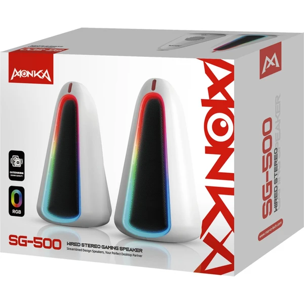 Marvo reproduktory Monka Zilla SG-500 RGB biele - Reproduktory - Obrázok 64M7000N01