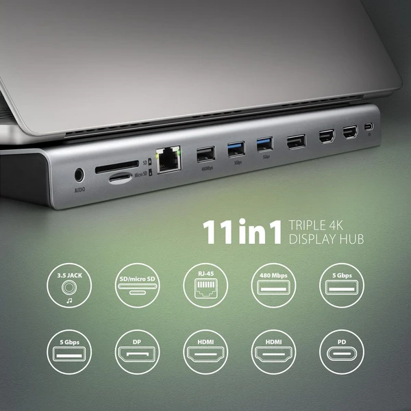 AXAGON HMC-4KX3 6v1 USB-C húb - Dokovacie stanice - Obrázok 64W3000L01