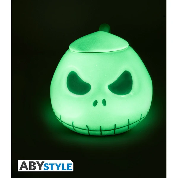 3D hrnček Abysse Corp Nightmare Before Christmas - Jack (svietiace v tme) 350 ml - Hrnčeky - Obrázok 64YK000K01