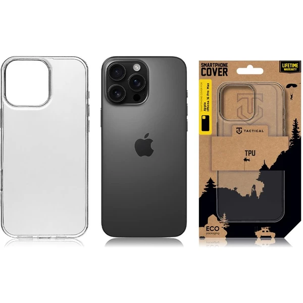 Tactical TPU Kryt pre Apple iPhone 16 Pro Max číry - Puzdra - Obrázok 64f9d06ce4f7490084ff5438e1890e34