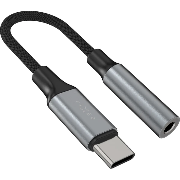 FIXED Link hliníková redukce USB-C na 3,5mm jack, vesmírně šedá - Káble a redukcie - Hlavný obrázok