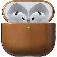 Nomad Modern Leather púzdro Apple Airpods 4 hnedé - Puzdra