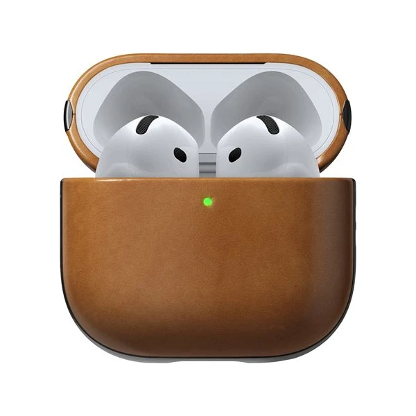 Nomad Modern Leather púzdro Apple Airpods 4 hnedé - Puzdra - Hlavný obrázok