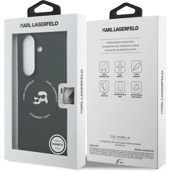 Karl Lagerfeld PU Karl and Choupette Heads Magnetic kryt Samsung Galaxy Z Fold 7 čierny - Puzdra - Obrázok 65744b200da2435db595429c3d5fa83c