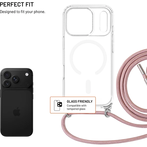 FIXED MagPure Neck kryt s ružovou šnúrkou na krk pre Apple iPhone 18 Pro - Puzdra - Obrázok 65827dfca86445c5bbc24684cfc31047