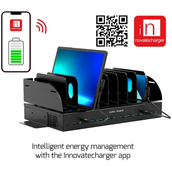Port Naotic Charging Table 10 nabíjacej stanice pre 10 tabletov/smartphonov - Nabíjačky - Obrázok 658F000J01
