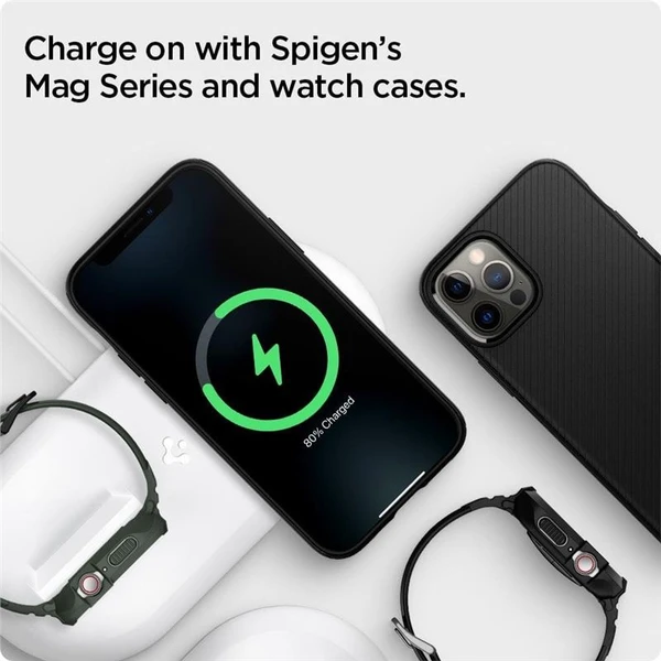 Spigen 2v1 MagFit Duo stojanček pre Apple Watch a iPhone biely - Stojany - Obrázok 658c284e59714763bd33ed4bb55c3dc9