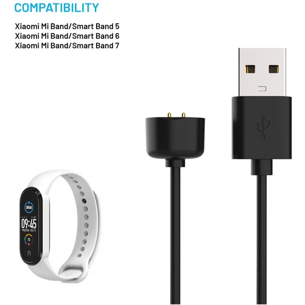 FIXED USB-A napájací kábel pre Xiaomi Mi Band/Smart Band 5/6/7 1m čierny - Káble a redukcie - Obrázok 6599ee931b9c4141859ffe569003b93b