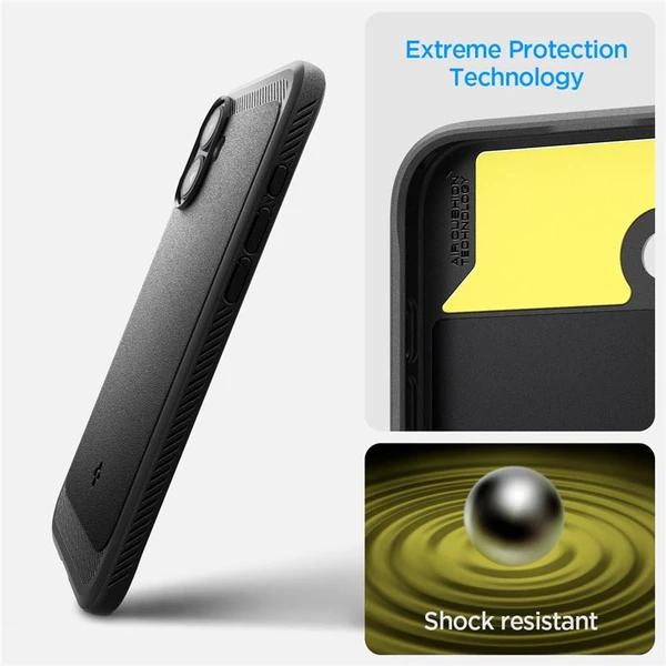 Spigen Rugged Armor MagSafe kryt iPhone 16 matte black - Puzdra - Obrázok 659a75cb1f0e4ecdaf652dabab2944e7