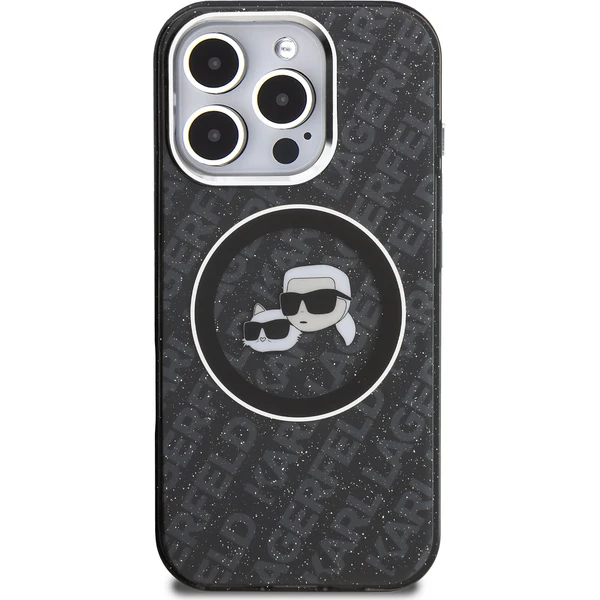 Karl Lagerfeld IML K&CH Heads Repeated Logo MagSafe kryt iPhone 16 Pro Max čierny - Puzdra - Obrázok 659ecc29d62e4bd9bb3e1ce71fd9dcbc