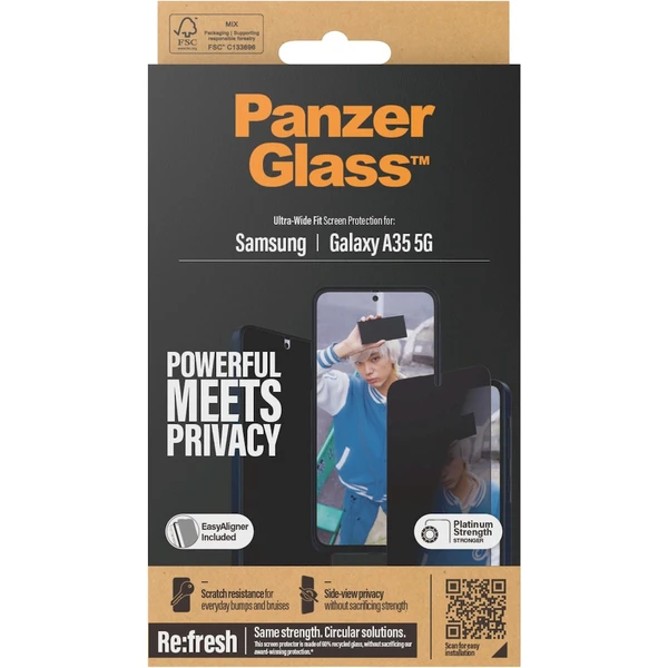 PanzerGlass Privacy Samsung Galaxy A35 5G - Ochranné fólie a sklo - Obrázok 65G3000P01