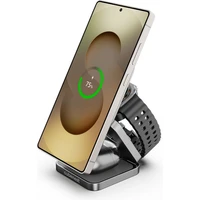 Cubenest SQS312 Fold Pro Qi2 3v1 magnetická nabíjačka pre Samsung sivá - Nabíjačky