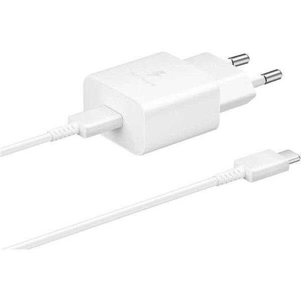 E-shop Samsung 15W USB-C nabíjačka s káblom biela (Bulk)