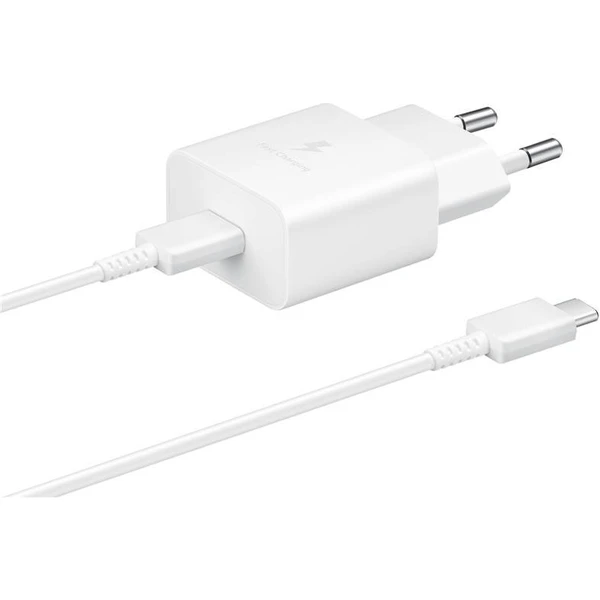 Samsung 15W USB-C nabíjačka s káblom biela (Bulk) - Nabíjačky - Hlavný obrázok