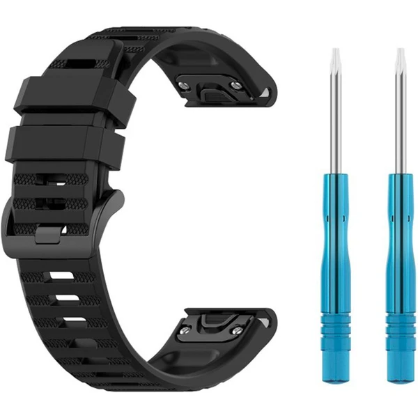 Silikónový remienok FIXED Silicone Strap pre Garmin QuickFit 22mm, čierny - Remienky - Obrázok 65a52900bc09450f82e33cf02a0c514b