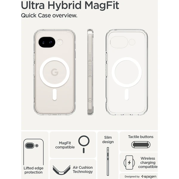 Spigen Ultra Hybrid MagSafe kryt Google Pixel 10a priehľadná biela - Puzdra - Obrázok 65d3029962bd4b2499ae89525a6383a3