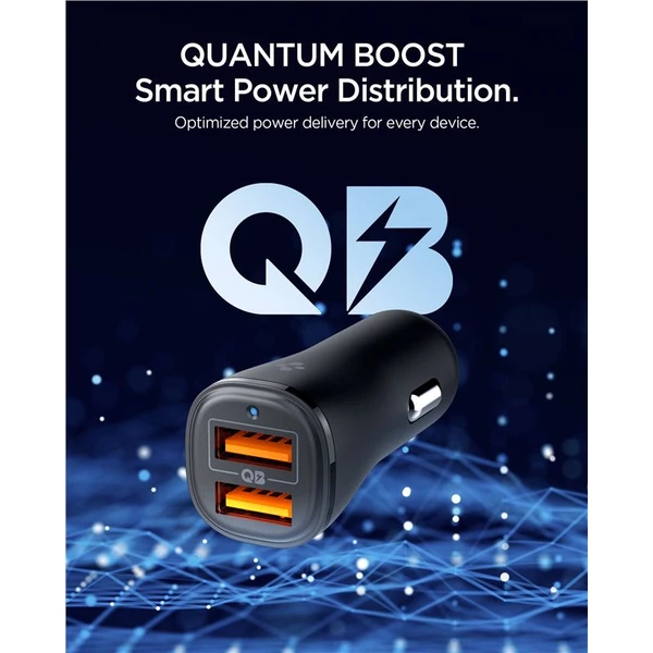 Spigen Essential 30W USB-A nabíjačka do auta (EV302) čierna - Nabíjačky - Obrázok 65e41923bab74f15a7b46baa0967b066