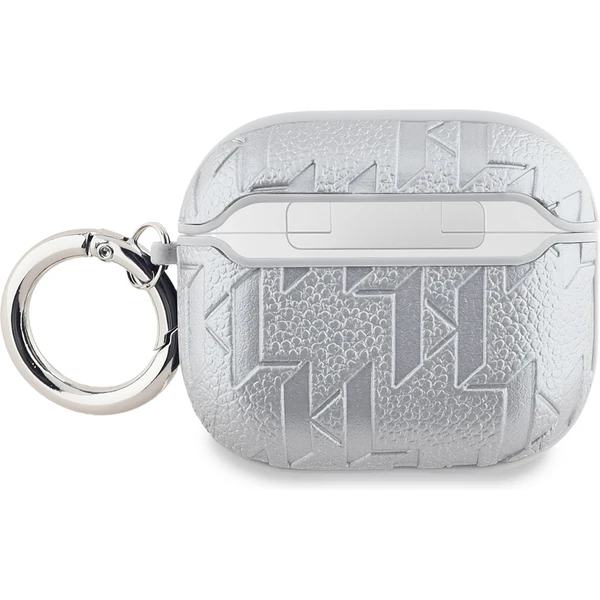 Karl Lagerfeld PU Embossed Karl Head puzdro AirPods 3 strieborné - Puzdra - Obrázok 65fd11f1c1ef48279bbd8732a5faf374