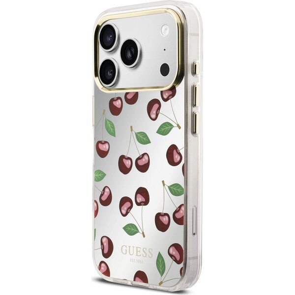 Guess PC/TPU zrkadlový trblietavý kryt Cherry MagSafe na iPhone 17 Pro - Puzdra - Obrázok 660fcc9751df4cea8cfeb0c701209177