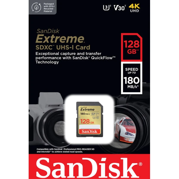 SanDisk Extreme SDXC 128GB - Pamäťové karty - Obrázok 6632000P01