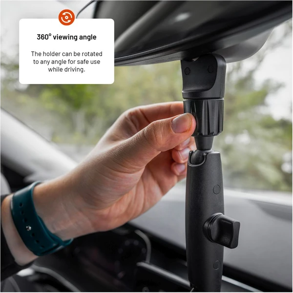 FIXED Iconiq Mirror univerzálny držiak do auta s nohou na spätné zrkadlo čierny - Držiaky - Obrázok 6642abd0294140b2a4c0b96cd1dcab71