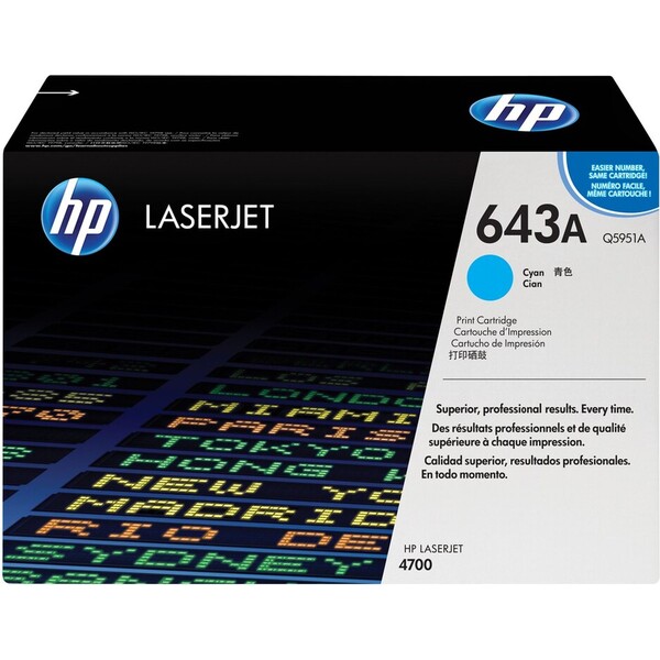 HP Q5951A č. 643A Azúrová originálna
