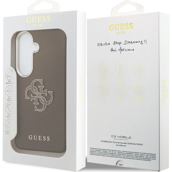 Guess PU 4G Resin Metal Logo kryt Samsung Galaxy S26 hnedý - Puzdra - Obrázok 664d030b248242e883dcc9ea0d25f016