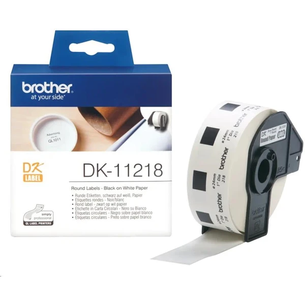 Brother DK11218 samolepiace štítky biele 24 mm x 90 mm - Pásky pre štítkovače - Hlavný obrázok