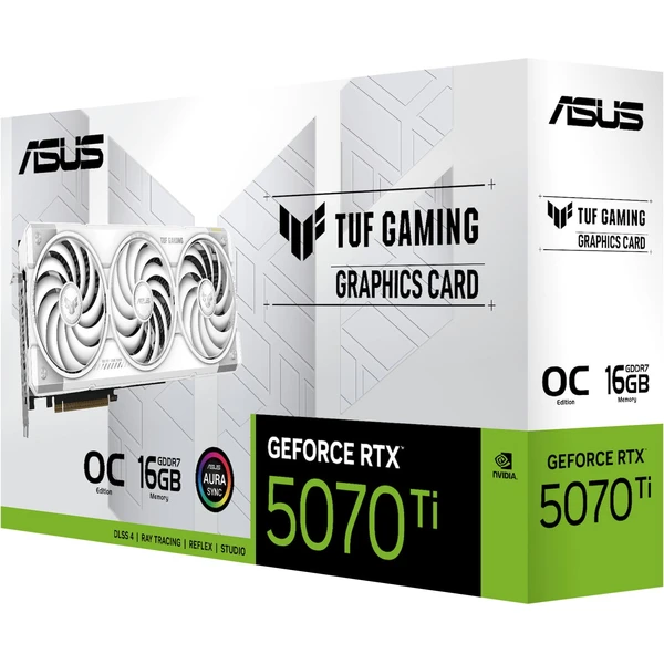 ASUS TUF Gaming NVIDIA GeForce RTX 5070 Ti 16GB GDDR7 White OC - Grafické karty - Obrázok 66RI000K01