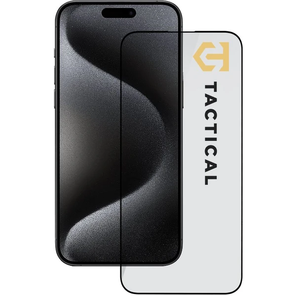 Tactical Glass Shield 5D sklo pre Apple iPhone 15 Pro Max čierne - Ochranné fólie a sklo - Hlavný obrázok