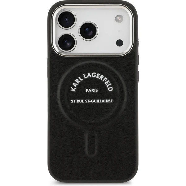 Karl Lagerfeld PU RSG Logo MagSafe kryt iPhone 17 Pro čierny - Puzdra - Obrázok 66affbd7582540ab855fdc85ec0dbbfb