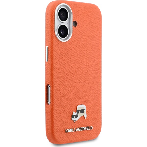 Karl Lagerfeld PU Karl a Choupette Heads Pins MagSafe kryt iPhone 17 oranžový - Puzdra - Obrázok 66b5db14dfb14c2e9504fb4fa9d275b0