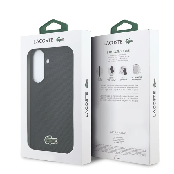 Lacoste Iconic Petit Pique Woven Logo MagSafe kryt Samsung Galaxy A57 čierny - Puzdra - Obrázok 66d543dd7bc64a15a1f8df85015e74cf