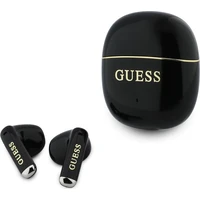 Guess Gold Line Glossy Classic Logo TWS bezdrôtové slúchadlá čierna - Slúchadlá